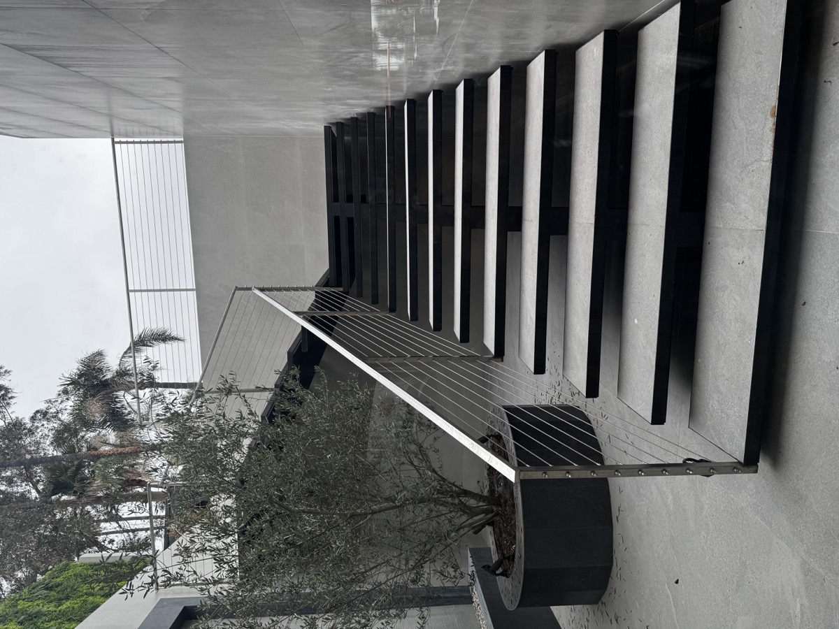 Modern balcony cable railing